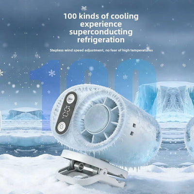 Handheld Waist Mounted Fan – Portable Rechargeable Mini Fan for Outdoor & Travel