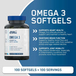Applied Nutrition Omega 3 – Premium Fish Oil Softgels
