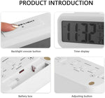 Digital LCD Alarm Clock – Clear Display with Modern Design