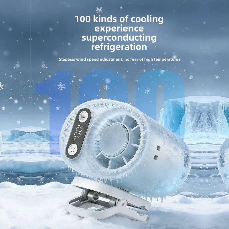 Handheld Waist Mounted Fan – Portable Rechargeable Mini Fan for Outdoor & Travel