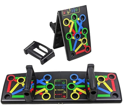 Portable Multifunctional Push-up Board Set With Handles Foldable Fitness Equipment For Chest Abdomen Arms And Back Training