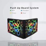 Portable Multifunctional Push-up Board Set With Handles Foldable Fitness Equipment For Chest Abdomen Arms And Back Training