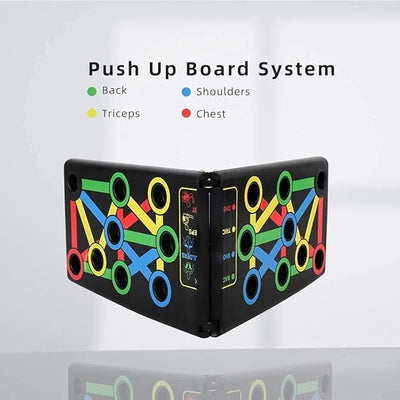 Portable Multifunctional Push-up Board Set With Handles Foldable Fitness Equipment For Chest Abdomen Arms And Back Training